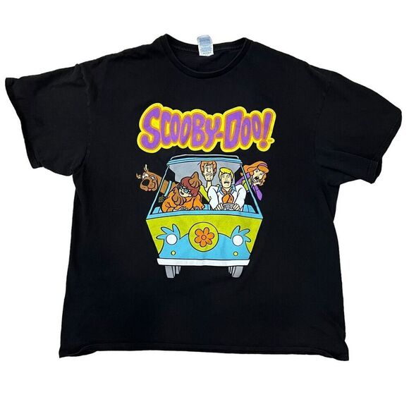 Scooby-Doo T-Shirt Size XL Black Mystery Machine Graphic Delta Pro Weight y2k - Picture 1 of 6
